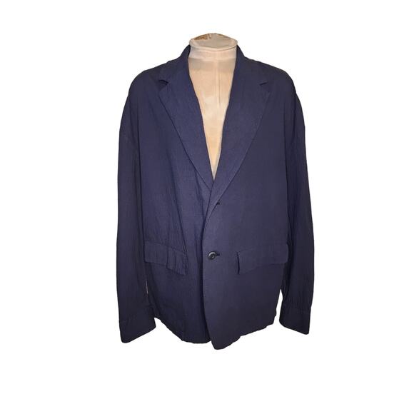 Zara Poplin Blazer Navy Size‎ M - Picture 1 of 5